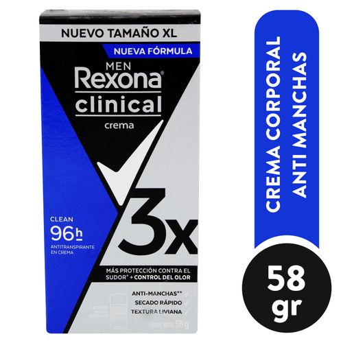 Desodorante Stick Antitranspirante Rexona Clinical 58 gr Extra Dry