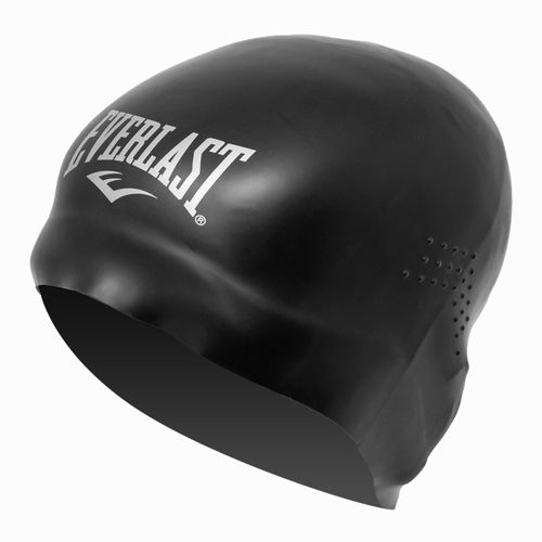 Gorra De Natación Everlast De Silicón Para Cabello Largo Negro