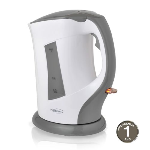Hervidor de Agua Premium, con base, color Blanco -1.7 L/1100 W