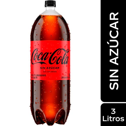 Gaseosa Coca Cola sin azúcar - 3L