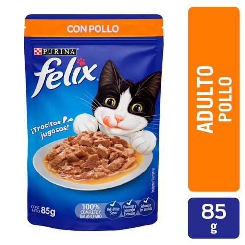 Alimento Húmedo Gato Adulto Purina Felix Pollo -85g