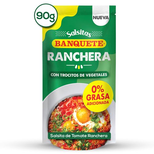 Salsa de tomate Banquete ranchera con trocitos de vegetales - 90 g