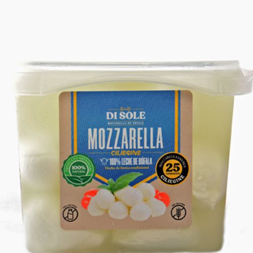 Queso blando mozzarella ciliegine Bocatto di sole, libre de lactosa - 250 g