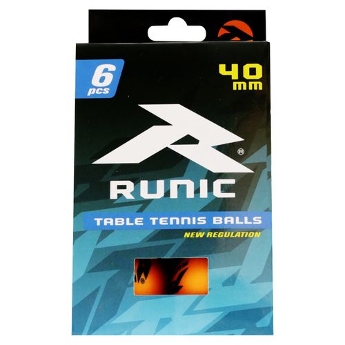 Set de bolas Runic de tenis de mesa color naranja - 6 uds