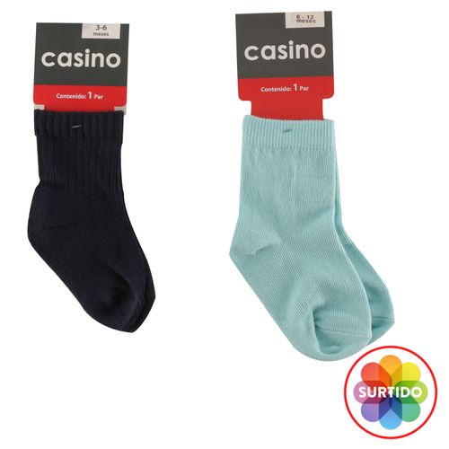 Calcetín Casino Colors Talla 0-2 Celeste