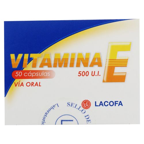 Vitamina E 500Ui, Precio indicado por unidad