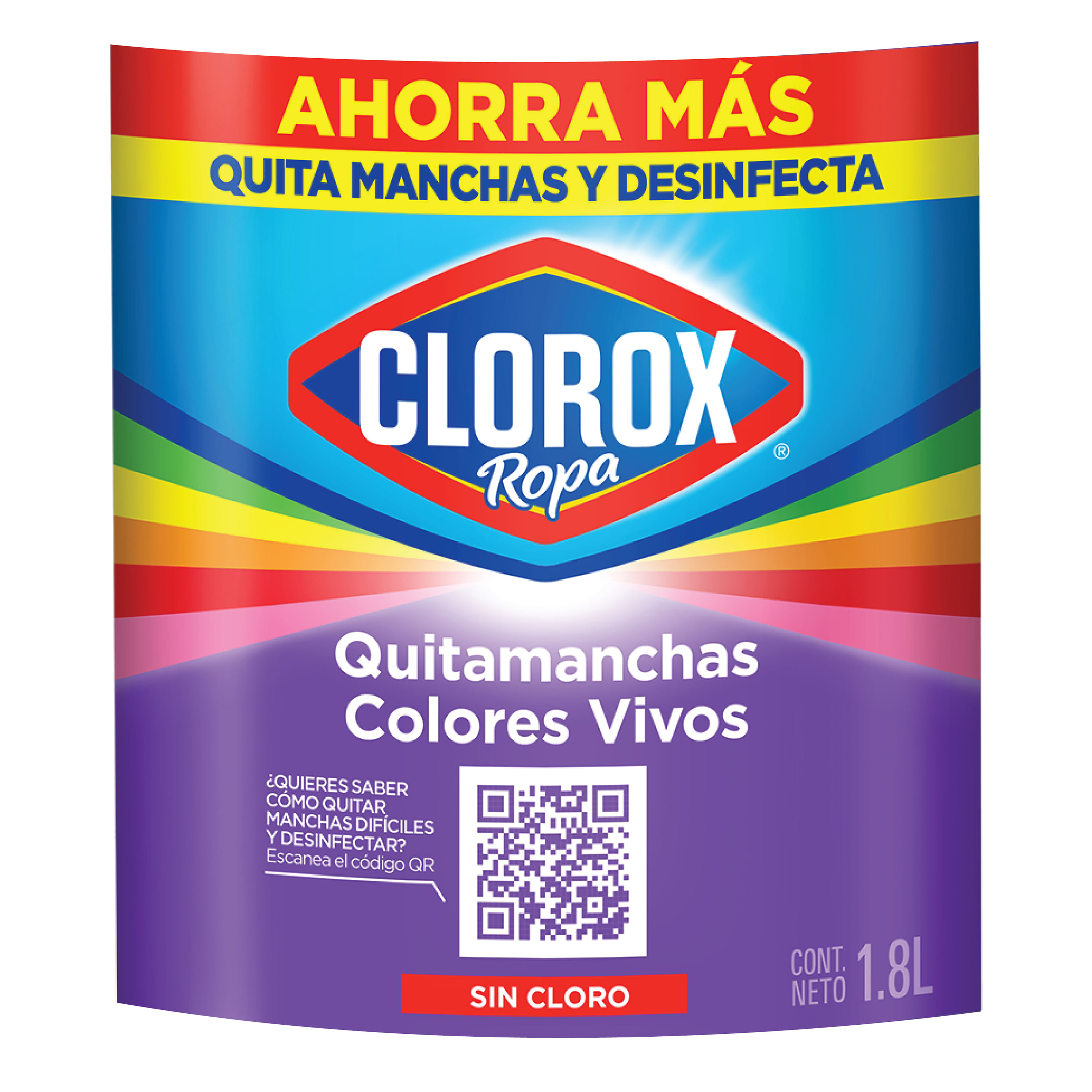 Comprar Quitamanchas Clorox, Ropa Color Líquido Bolsa - 900ml