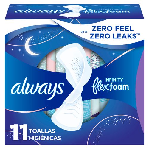 Toallas Always Infinity FlexFoam Con Alas - 11Uds