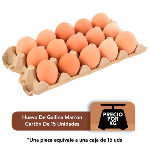 Huevo De Gallina Marron Pack 15 Und