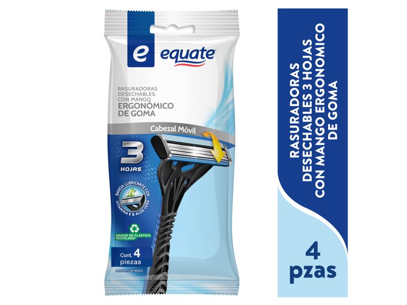 Rasuradoras-Desechables-Equate-3-Hojas-Mango-Ergon-mico-De-Goma-4Pzas-1-80867