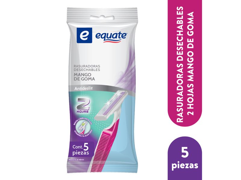 Rasuradoras-Desechables-Equate-2-Hojas-Mango-De-Goma-Antidesliz-5pzas-1-27409