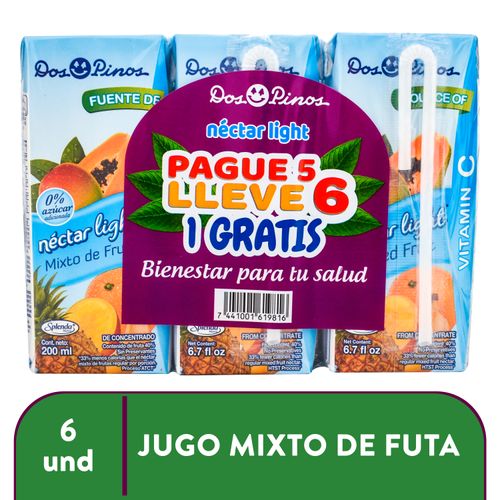 6 Pack Nectar Dos Pinos Surtido In Line - 1200ml