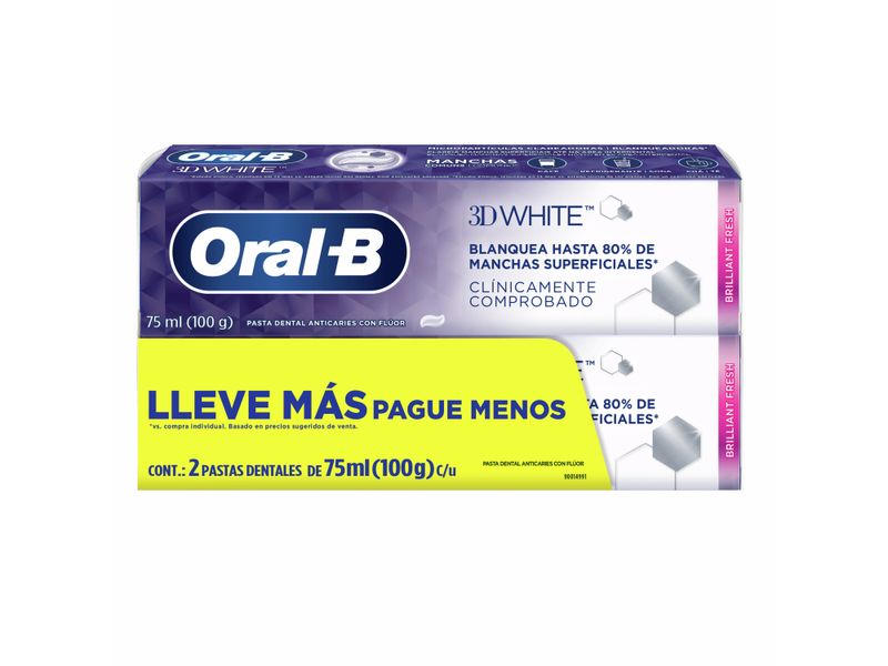 Pastas-Dentales-Oral-B-3D-White-Brilliant-Fresh-75-ml-100-g-2-Pack-150ml-2-33553