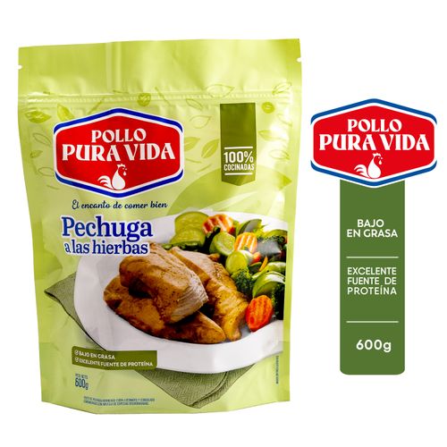 Pechuga a las hierbas Pollo Pura Vida, bajo en grasa -600g