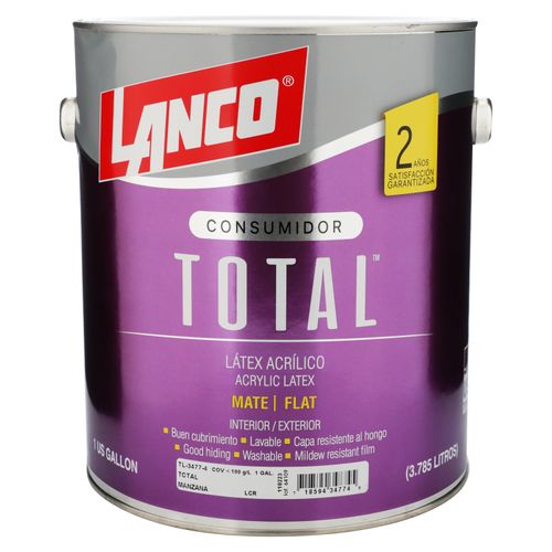 Pintura Lanco Total Latex Manzana Galón