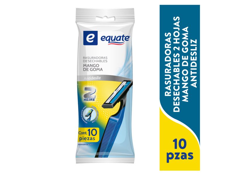 Rasuradoras-Desechables-Equate-2-Hojas-Mango-De-Goma-Antidesliz-10pzas-1-27413