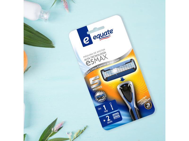M-quina-De-Afeitar-Equate-E5-Max-Mango-2-Cartuchos-1Pza-5-80862
