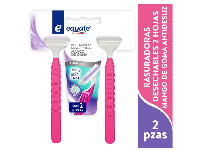 Rasuradoras-Desechables-Equate-2-Hojas-Mango-De-Goma-Antidesliz-2Pza-1-38787