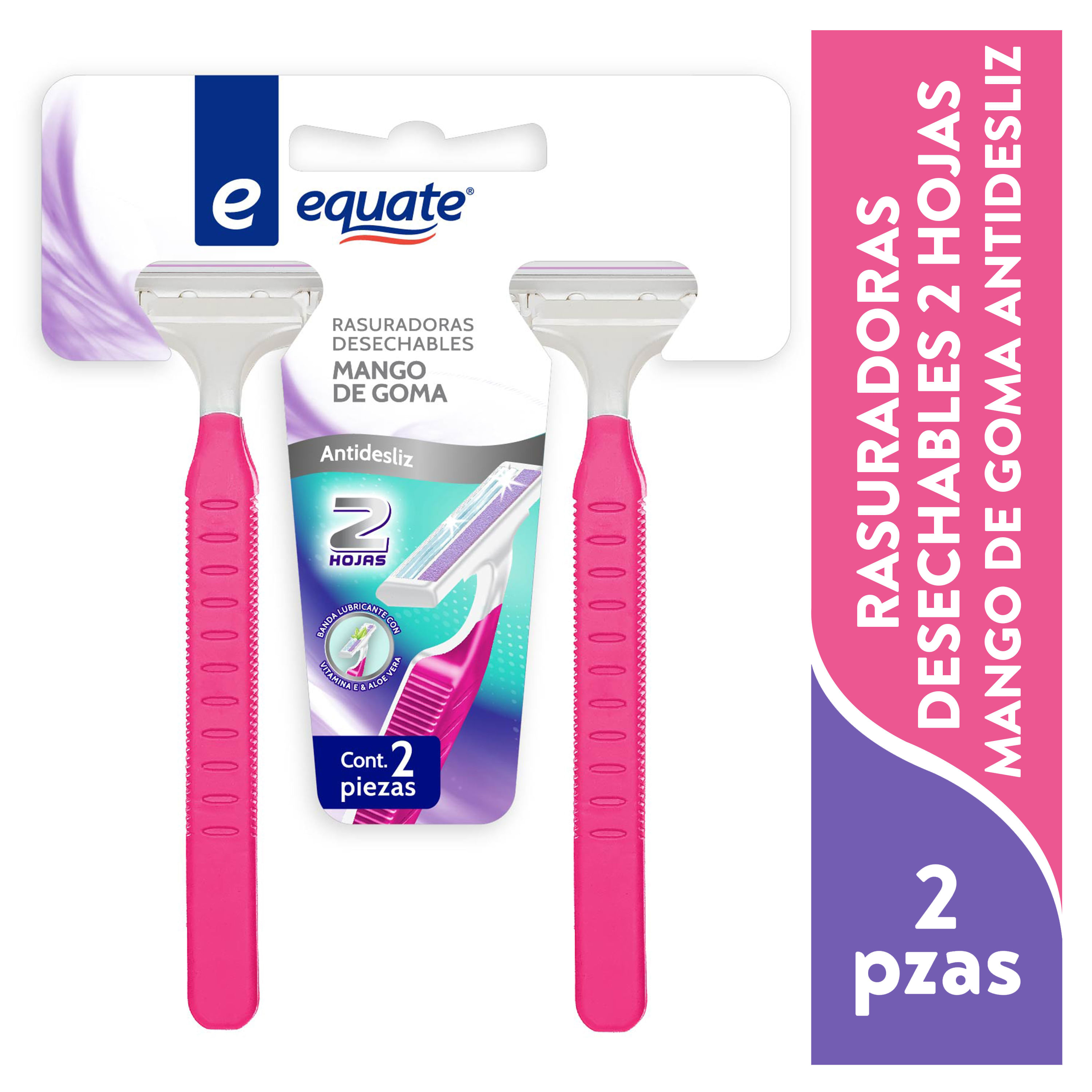 Rasuradoras-Desechables-Equate-2-Hojas-Mango-De-Goma-Antidesliz-2Pza-1-38787