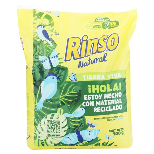 Detergente En Polvo Rinso Natural Tierra Viva -900gr