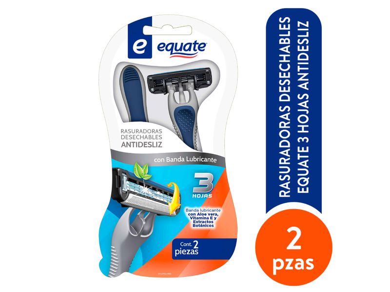 Rasuradoras-Desechables-Equate-3-Hojas-Antidesliz-2Pzas-1-57304