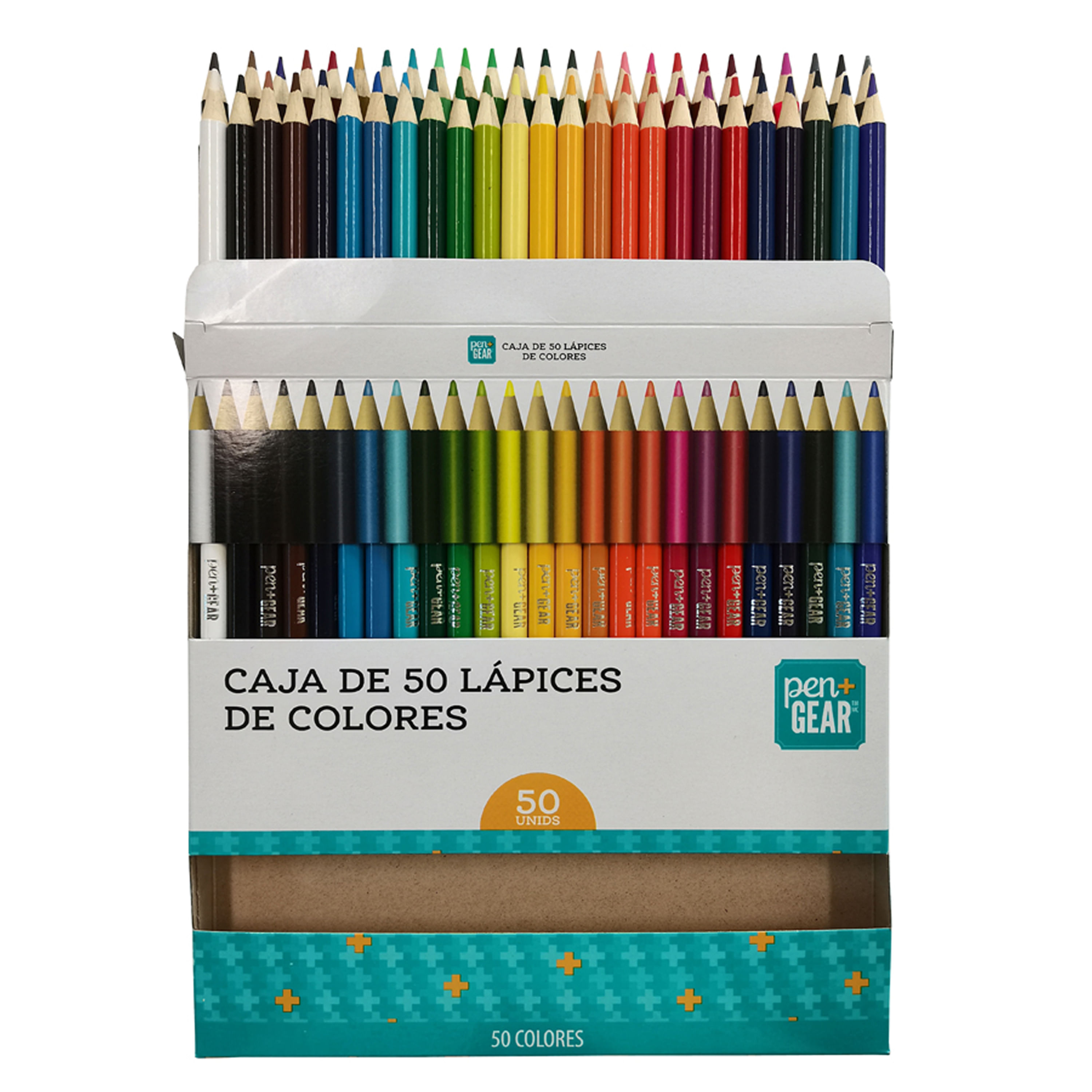 Lapices de colores largos para dibujo, punta fuerte, Caja con 24 piezas  Mapita