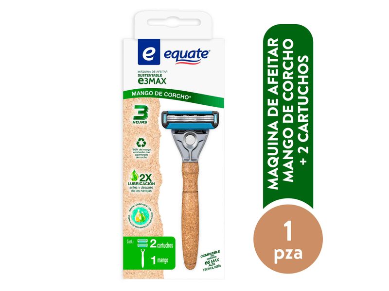 M-quina-De-Afeitar-Equate-Sustentable-E3-Max-Mango-De-Corcho-2-Cartuchos-1-80864