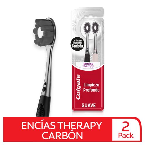 Cepillo De Dientes Colgate Encías Therapy Carbón 2 Pack