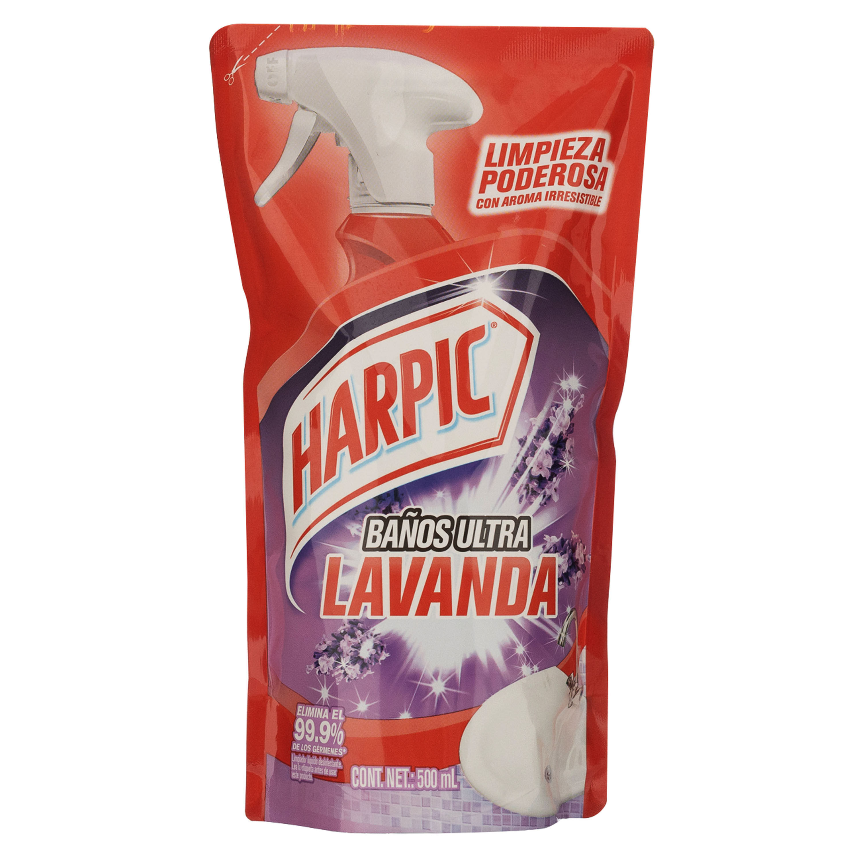 LIMPIA BAÑOS ANTIHONGOS – LAVANDA 670ML – Mr. Cleaner