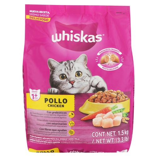 Alimento Whiskas sabor pollo y leche  - 1500 g