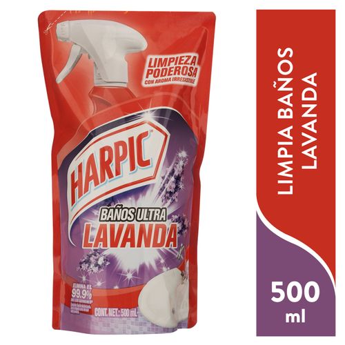 Limpiador Harpic Baños Lavanda Doypack -500ml