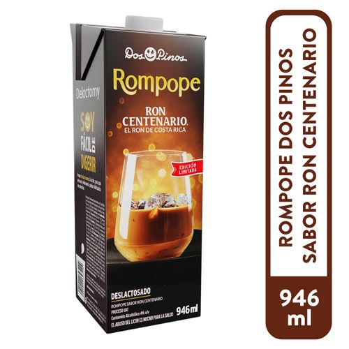 Rompope Dos Pinos Sabor Ron Centenario, Deslactosado - 946ml