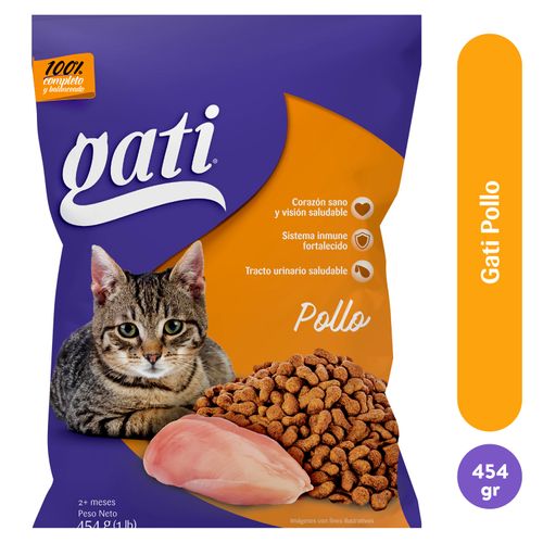 Alimento Gati Para Gato Sabor Pollo -454gr