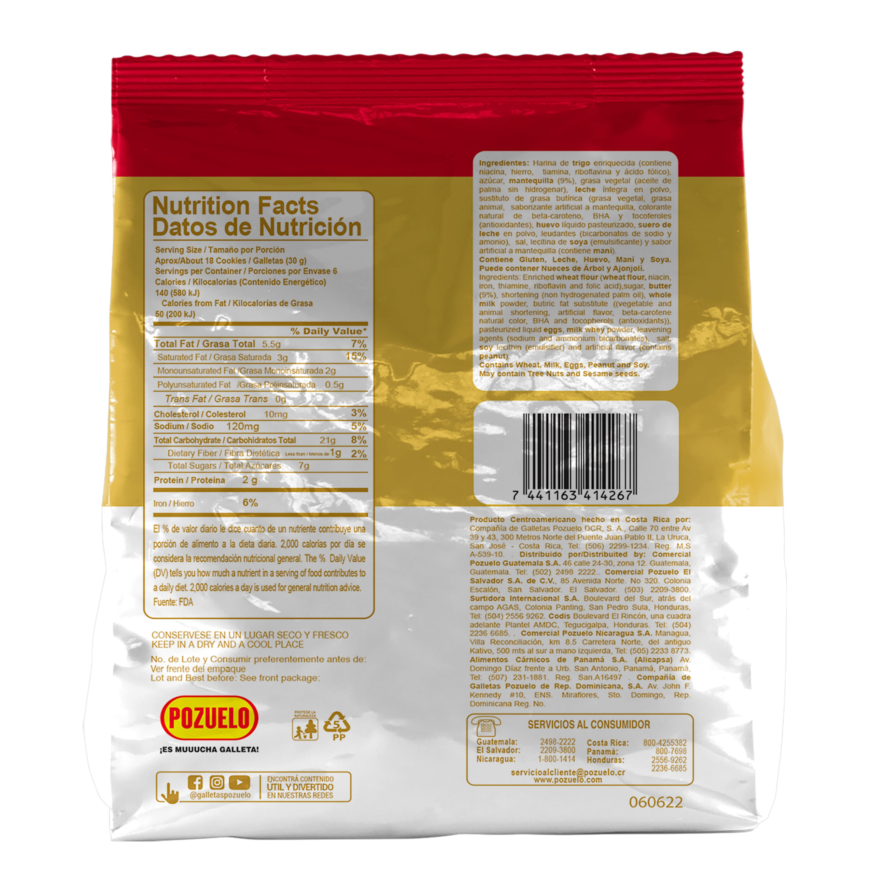 Comprar Galletas Mantequilla Pozuelo -312g