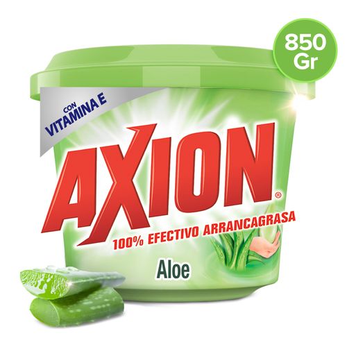 Lavaplatos Axion En Pasta Aloe Y Con Vitamina E, Arrancagrasa - 850g