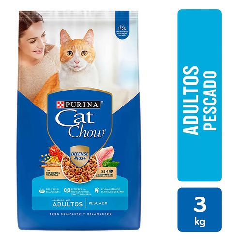 Alimento Cat Chow Para Gato Adulto Pescado -3000gr