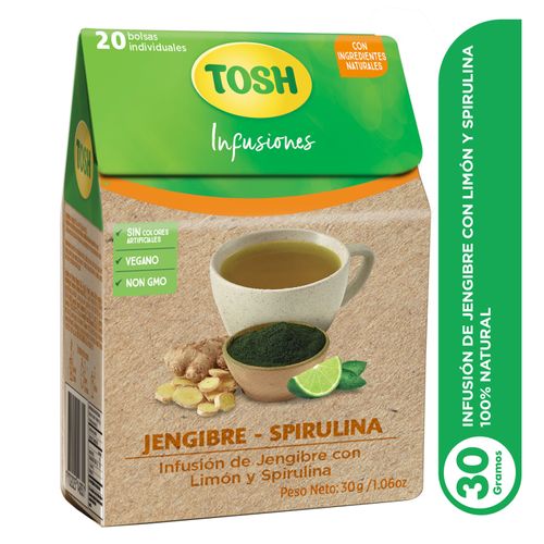 Infusión Tosh Jengibre y Spirulina -30 g