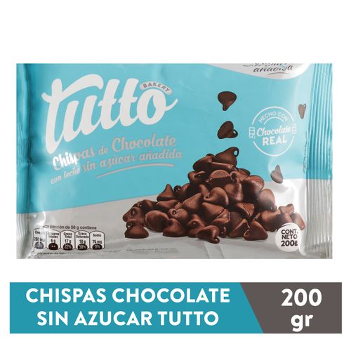 Chispas de chocolate Tutto sin azúcar añadido - 200 g