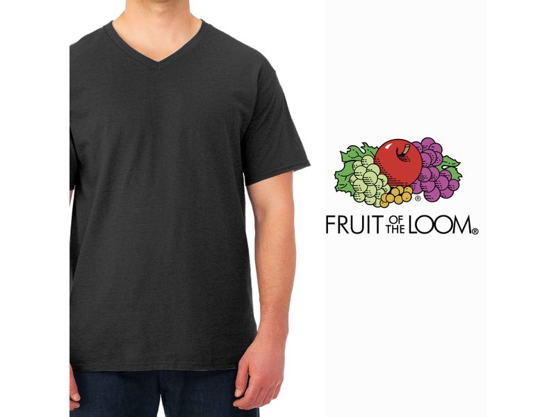 Camiseta-Fruit-Of-The-Loom-Cuello-V-color-negro-Talla-XL-5-87709