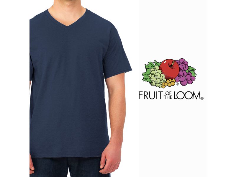 Camiseta-Fruit-Of-The-Loom-Cuello-V-color-azul-Talla-M-5-87715