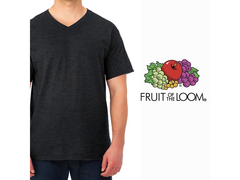 Camiseta-Fruit-Of-The-Loom-Cuello-V-color-gris-Talla-XL-5-87721