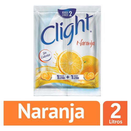 Bebida En Polvo Clight Sin Calorías Sabor Naranja Sobre - 14g