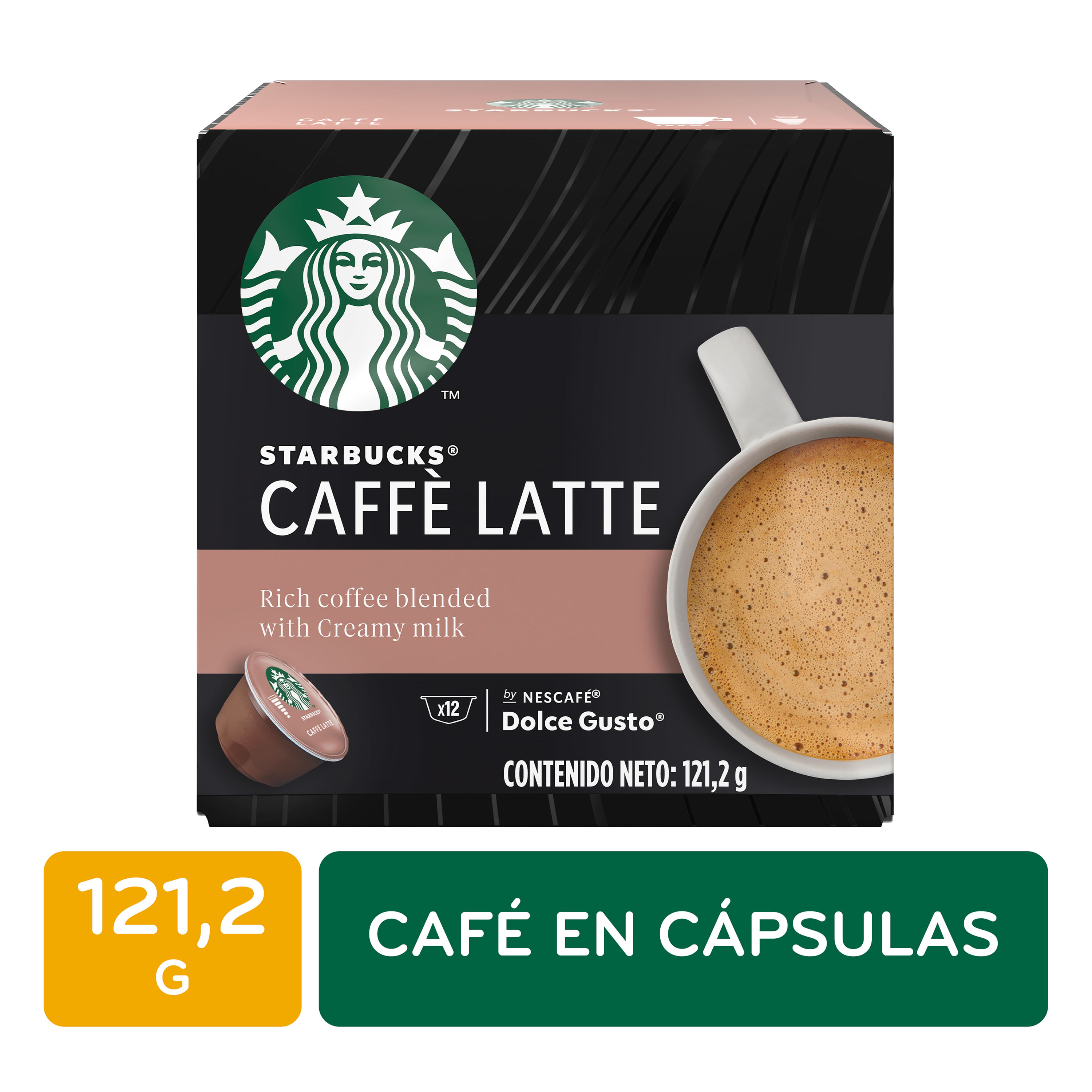 Capsulas de Cafe con Leche NESCAFE DOLCE GUSTO 160 gr