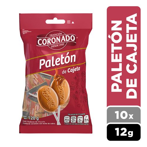 Paletas Coronado Paletón De Cajeta 10 Uds - 120g