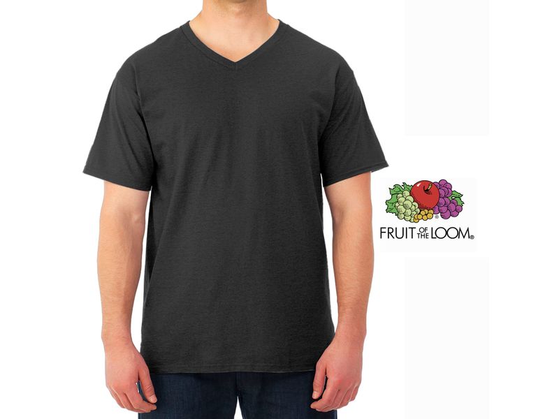 Camiseta-Fruit-Of-The-Loom-Cuello-V-color-negro-Talla-S-4-87708