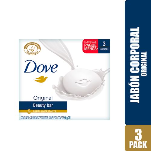 Jabón Dove Original, Hidratación Profunda 3 Pack -270g