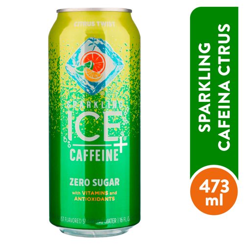 Agua Saborizada Sparkling Ice + Cafeína Triple Cítrico -473 ml