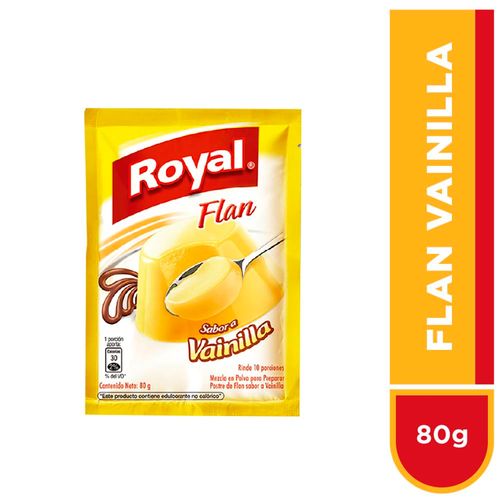 Flan En Polvo Royal Sabor Vainilla - 80g