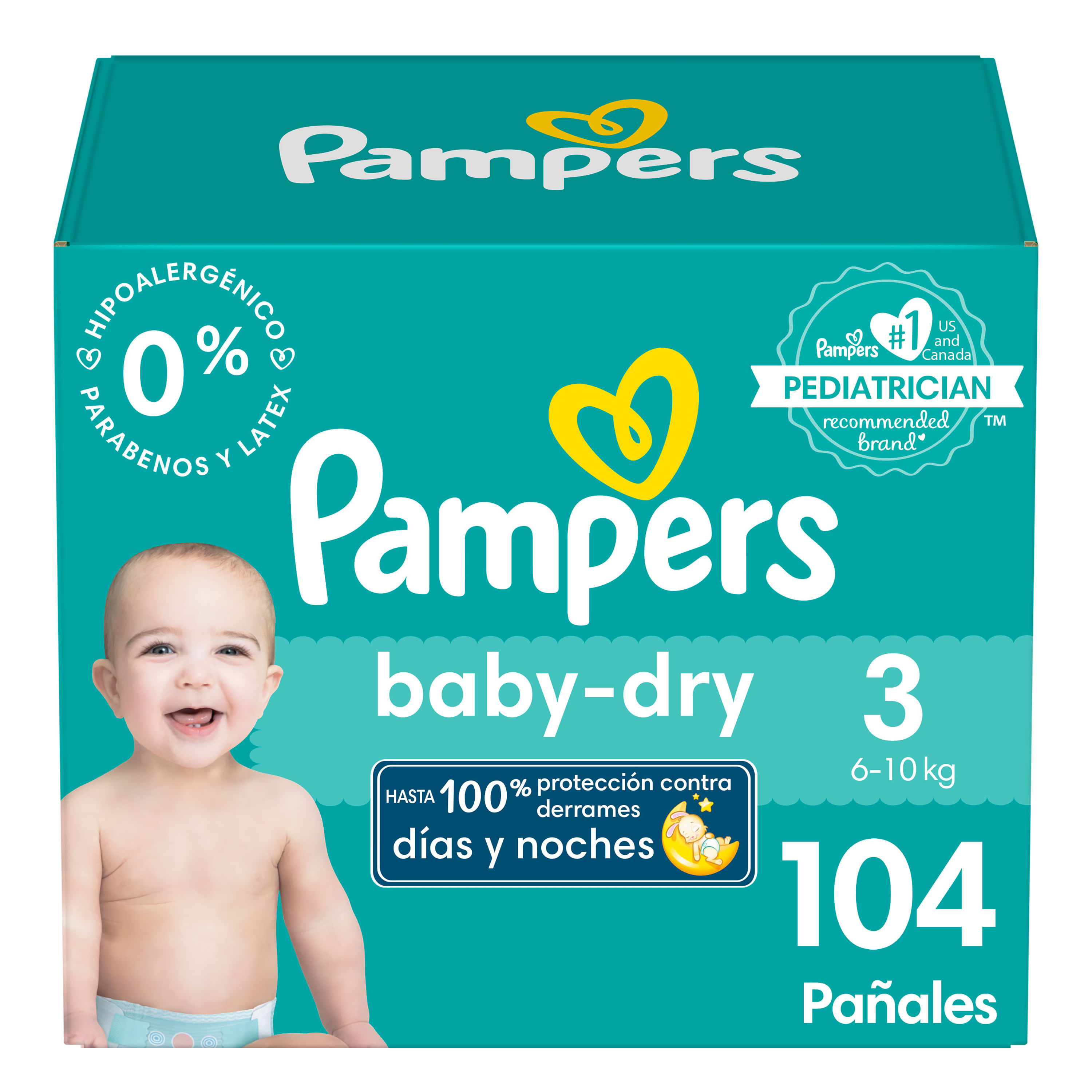 Pack 104 Uds Pañales Pampers Baby Dry Talla 3 - 905942
