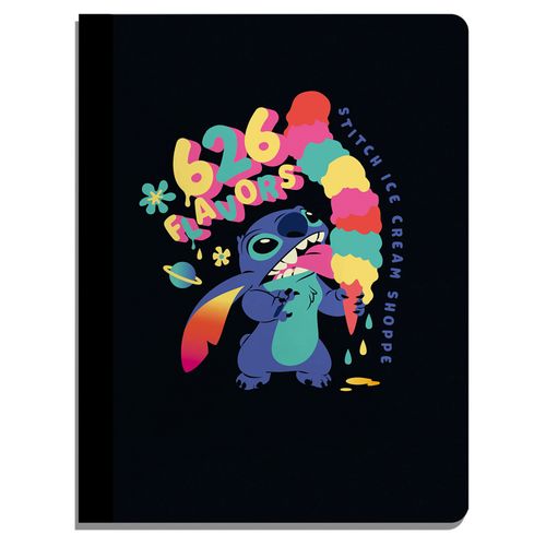 Cuaderno Stitch Ice Cosido Pasta Rayas - 100 Hojas